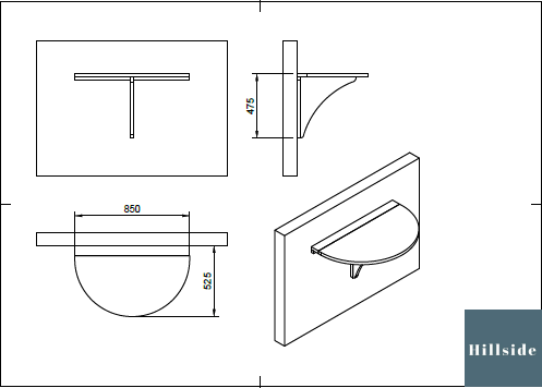 Fold up table - ideal for kitchens and small home offices - Hillside Furniture -