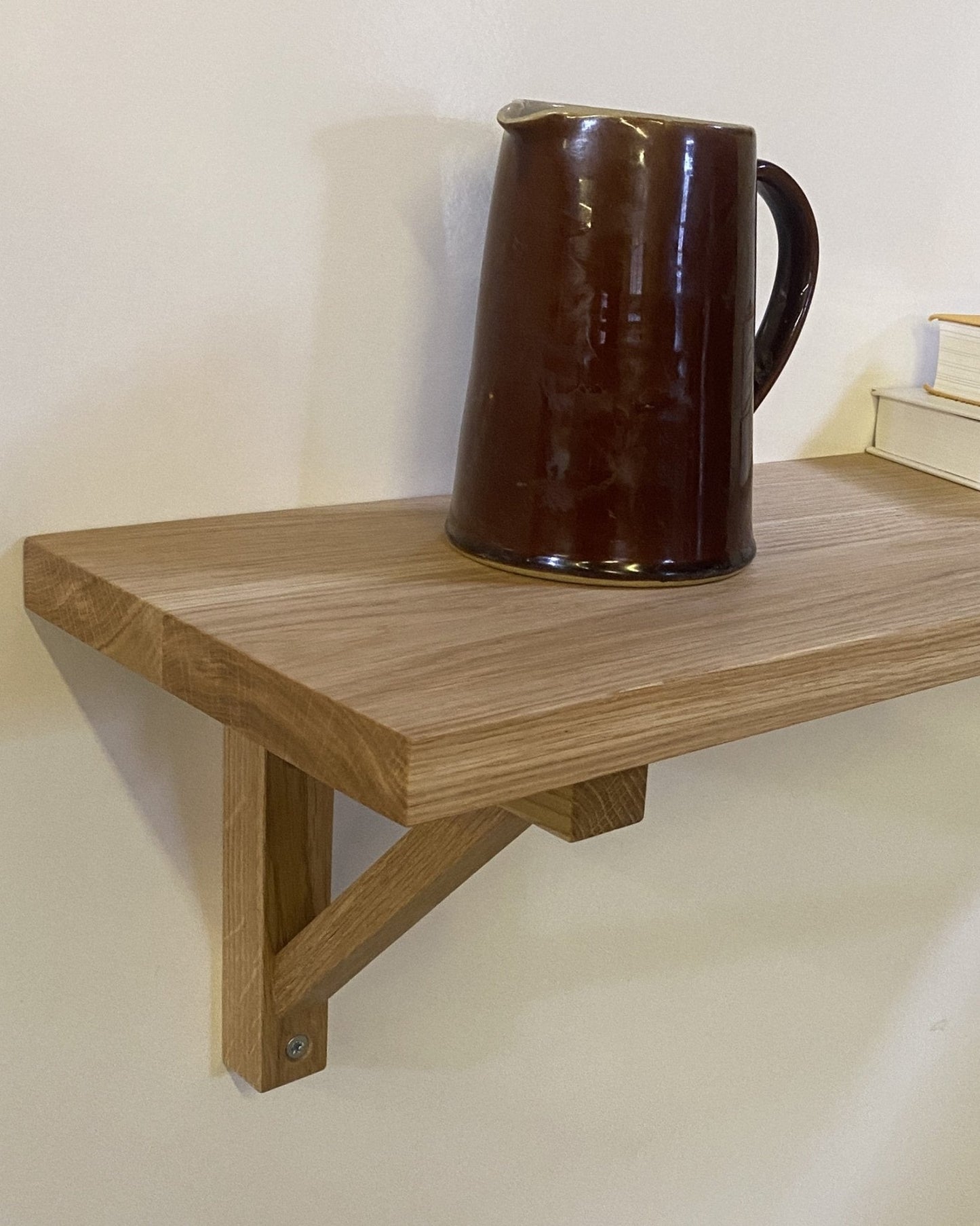 Long Oak Shelf Board (1m - 1.5m long) - Hillside Furniture - 10