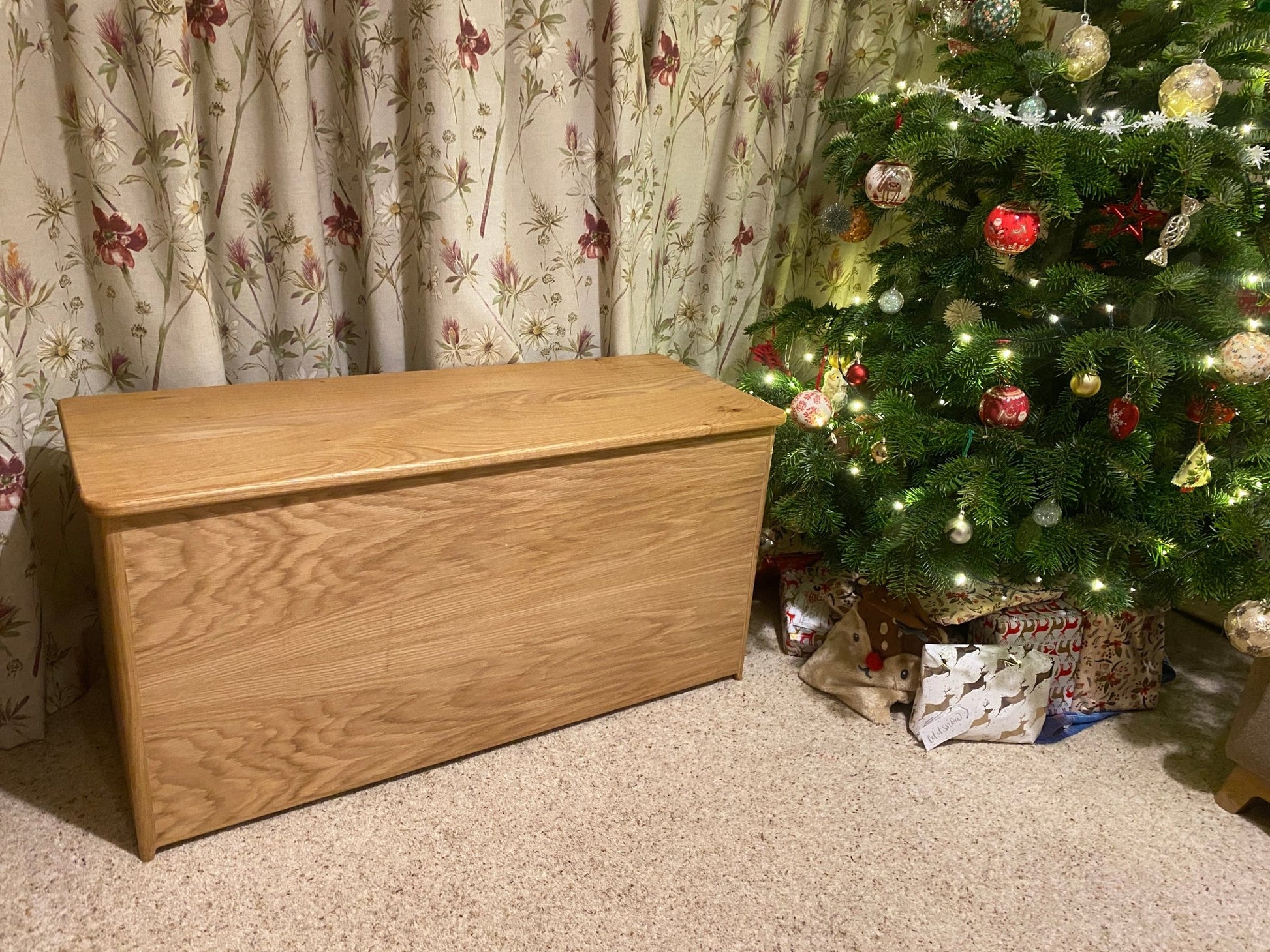 Oak Blanket Box (Hope Chest, Toy Box, Memory Box) - Hillside Furniture -