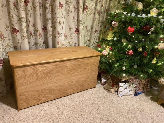 Oak Blanket Box (Hope Chest, Toy Box, Memory Box) - Hillside Furniture -