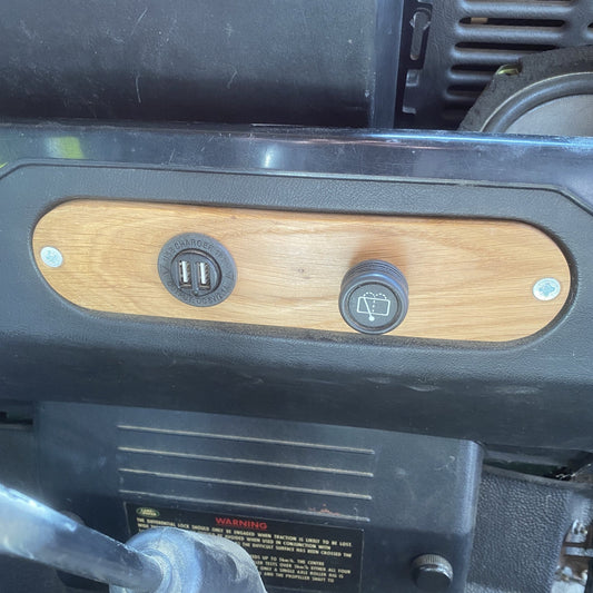 Wooden Landrover Defender Td5 or earlier dash facia plate (BTR9614 replacement) - Hillside Furniture - LD01