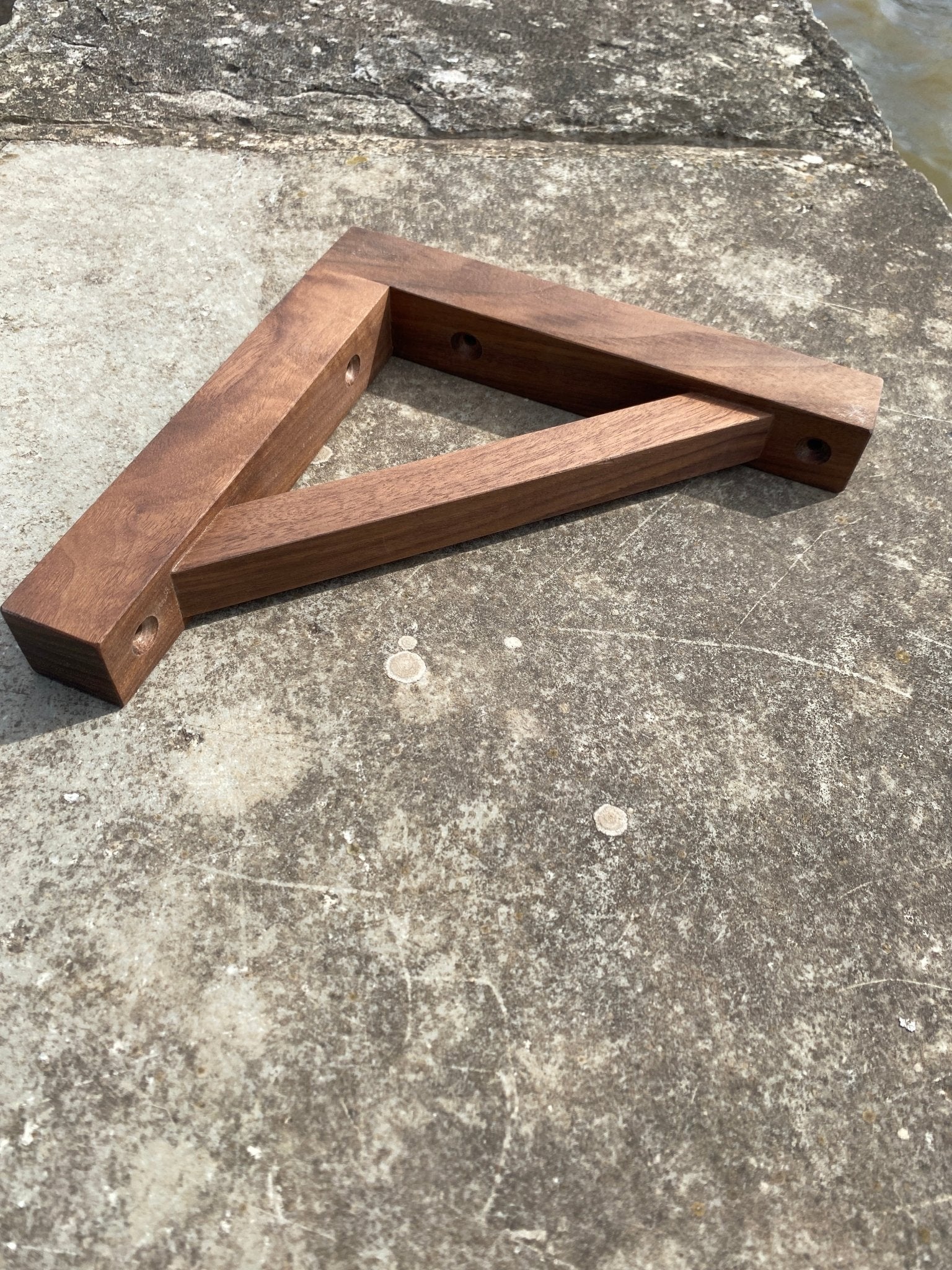 American Black Walnut shelf bracket - Hillside Furniture - 