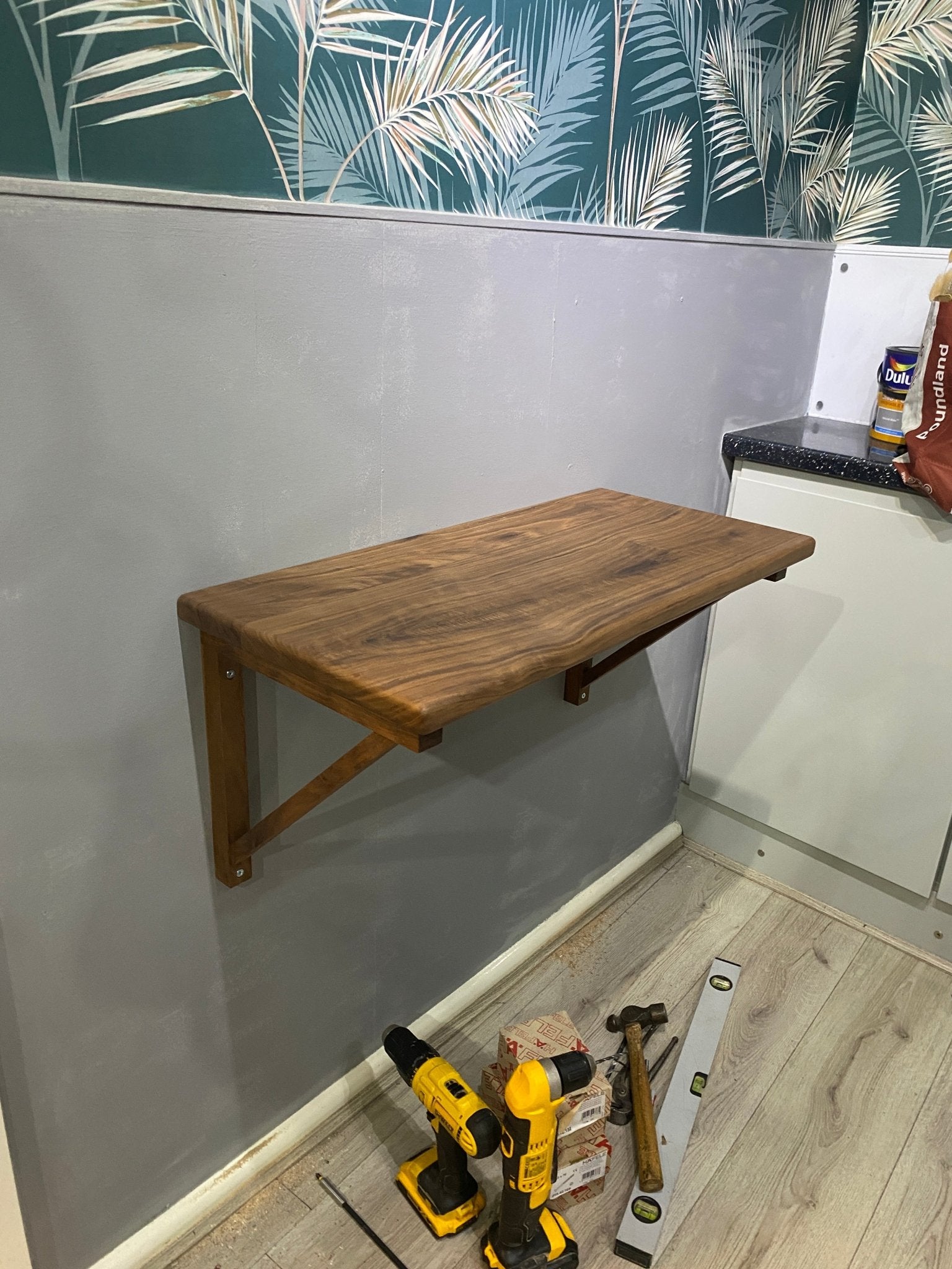American Black Walnut shelf bracket - Hillside Furniture - 